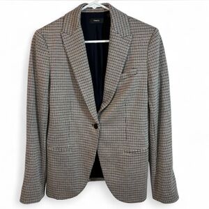 Theory Staple Blazer in Houndstooth Eco Knit, Size 2